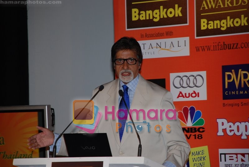 IIFA Brand Ambassador, Amitabh Bachchan at the International Indian Film Academy (IIFA) event on May 22nd 2008 
