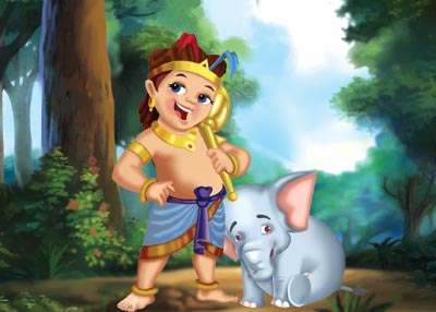 Ghattu (L) and Gajju (R) in a still from the animated movie Ghatothkach