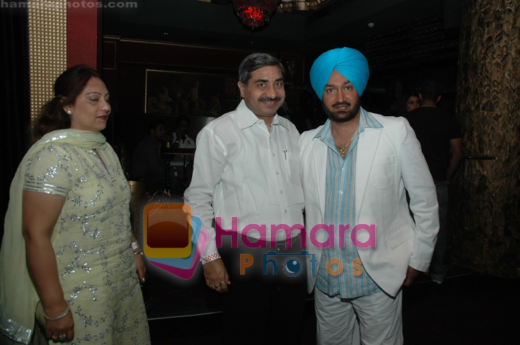 Producer Gulshan Bhatia and Malkit Singh at Malkit Singh's party and performance at Crown Plaza