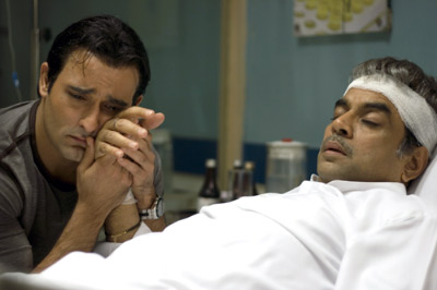 Akshay Khanna and Paresh Rawal in a still from the movie  Mere Baap Pehle Aap 