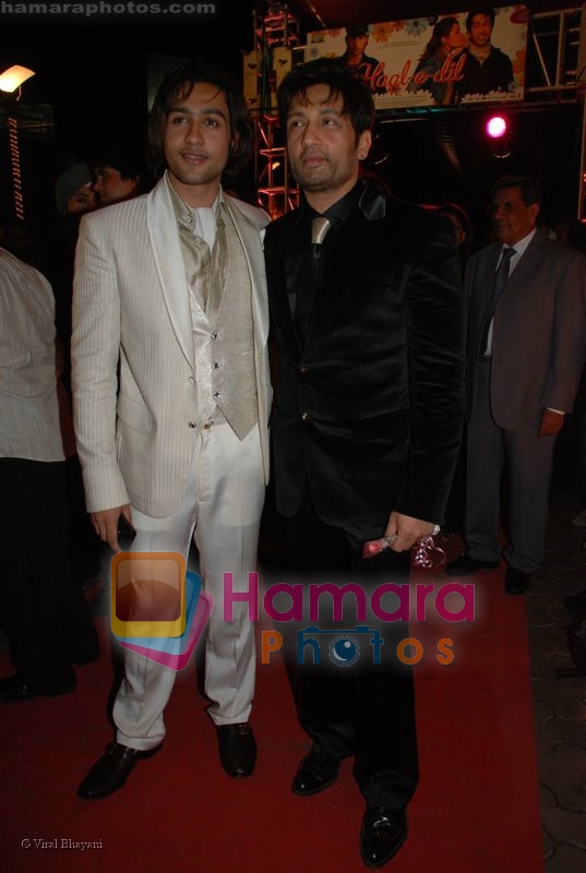 Adhyayan Suman with Shekhar Suman at the premiere of Haal E Dil in Cinemax on 19th June 2008