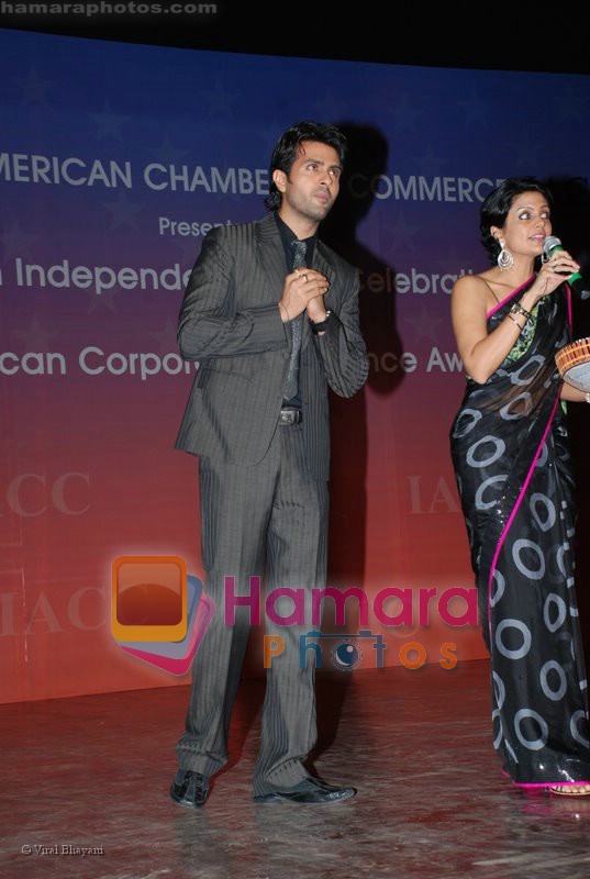 Harman Baweja, Mandira Bedi at Indo American Chamber of Commerce Awards in NCPA on June 28th 2008