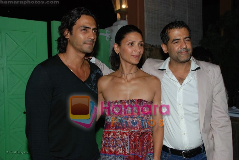Arjun Rampal with Mehr Jessia Rampal at Olive Launch on July 7th 2008