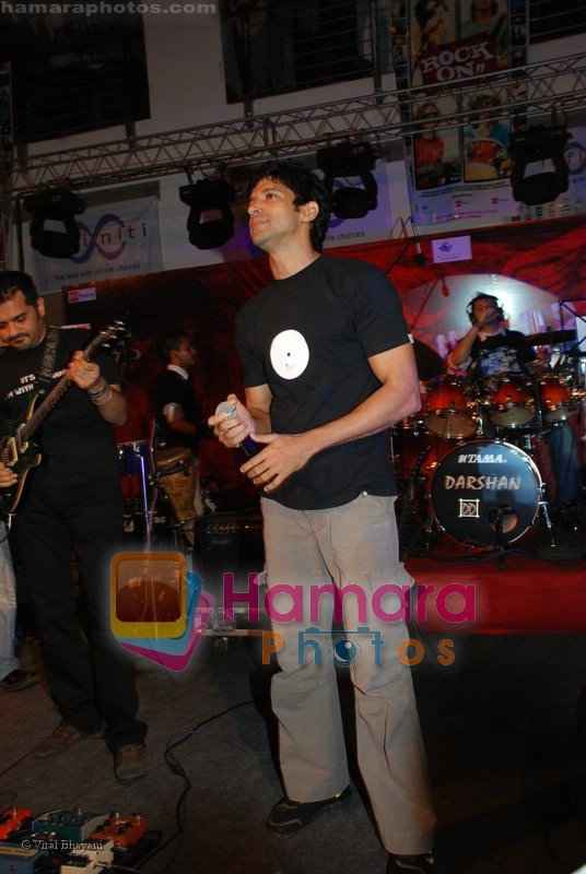 Farhan Akhtar at the Rock On music launch in Cinemax on July 7th 2008