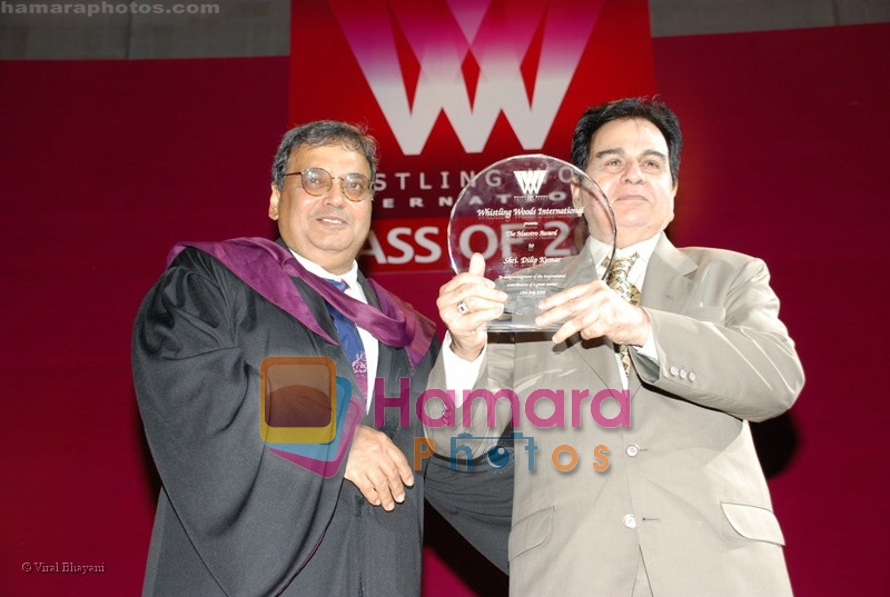 Subhash Ghai, Dilip Kumar at Whistling Woods convocation ceremony in Film City on 18th July 2008