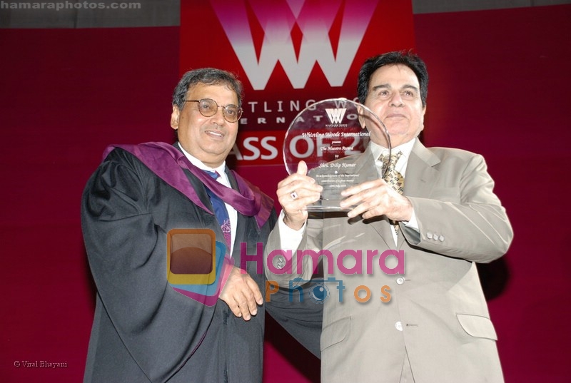 Subhash Ghai, Dilip Kumar at Whistling Woods convocation ceremony in Film City on 18th July 2008