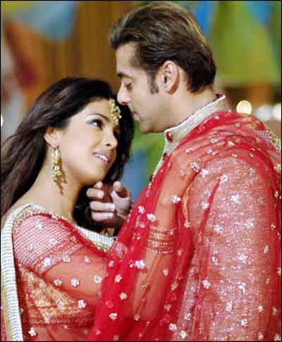 Salman Khan, Priyanka Chopra in a still from the movie God Tussi Great Ho 