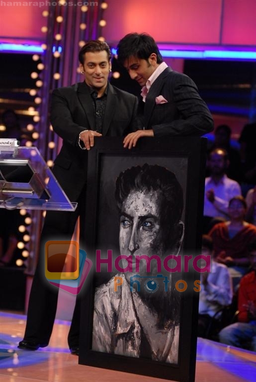 Ranbir Kapoor, Salman Khan at 10 Ka Dum in Sony TV on 13th August 2008 