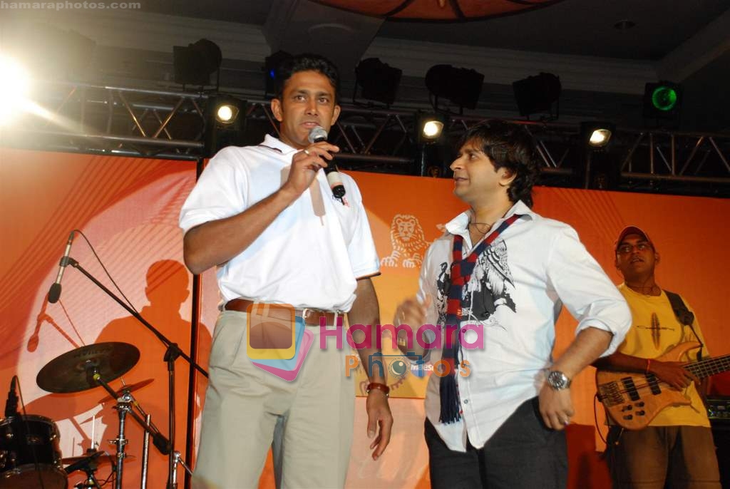 Singer KK performs with Anil Kumble at INS Vyasa Anniversary bash in JW Marriott on August 22nd 2008 
