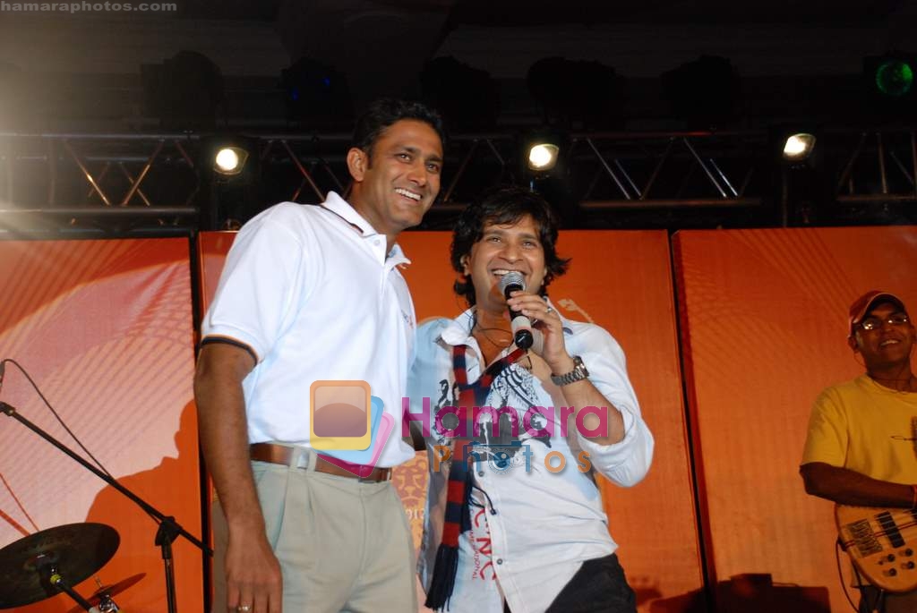Singer KK performs with Anil Kumble at INS Vyasa Anniversary bash in JW Marriott on August 22nd 2008 