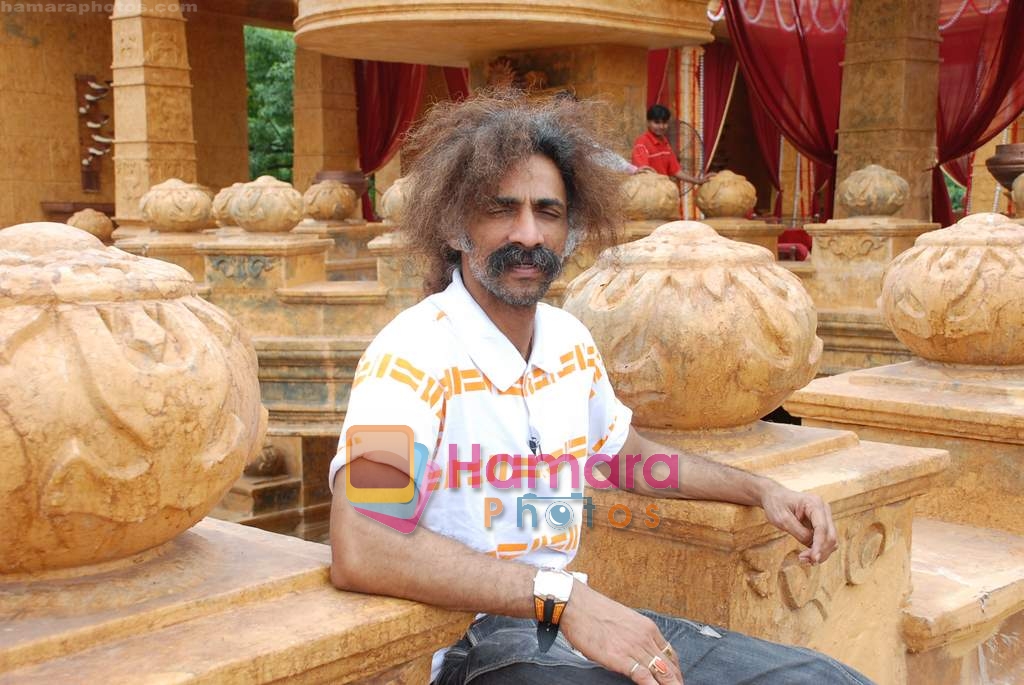 Makrand Deshpande on the sets of Mahabratha on the occasion of Janmashtami in Film City on August 24th 2008 