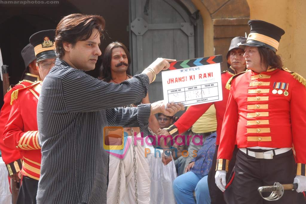 Rahul Roy on location of Jhansi Ki Rani film in Filmistan on 12th September 2008 