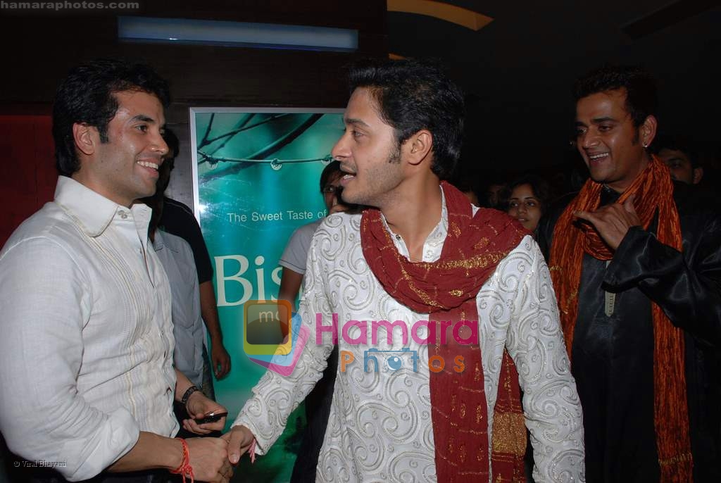 Tusshar Kapoor, shreyas Talpade, Ravi Kishan at the premiere of Welcome to Sajjanpur in Cinemax on 18th September 2008 