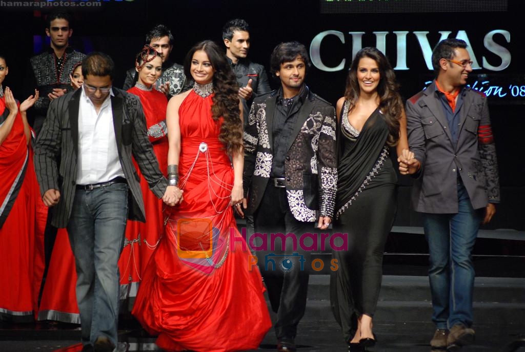 Diya Mirza, Sonu Nigam, Neha Dhupia at Chivas Fashion Tour Day 3 in  ITC Grand Central Sheraton on 30th September 2008 