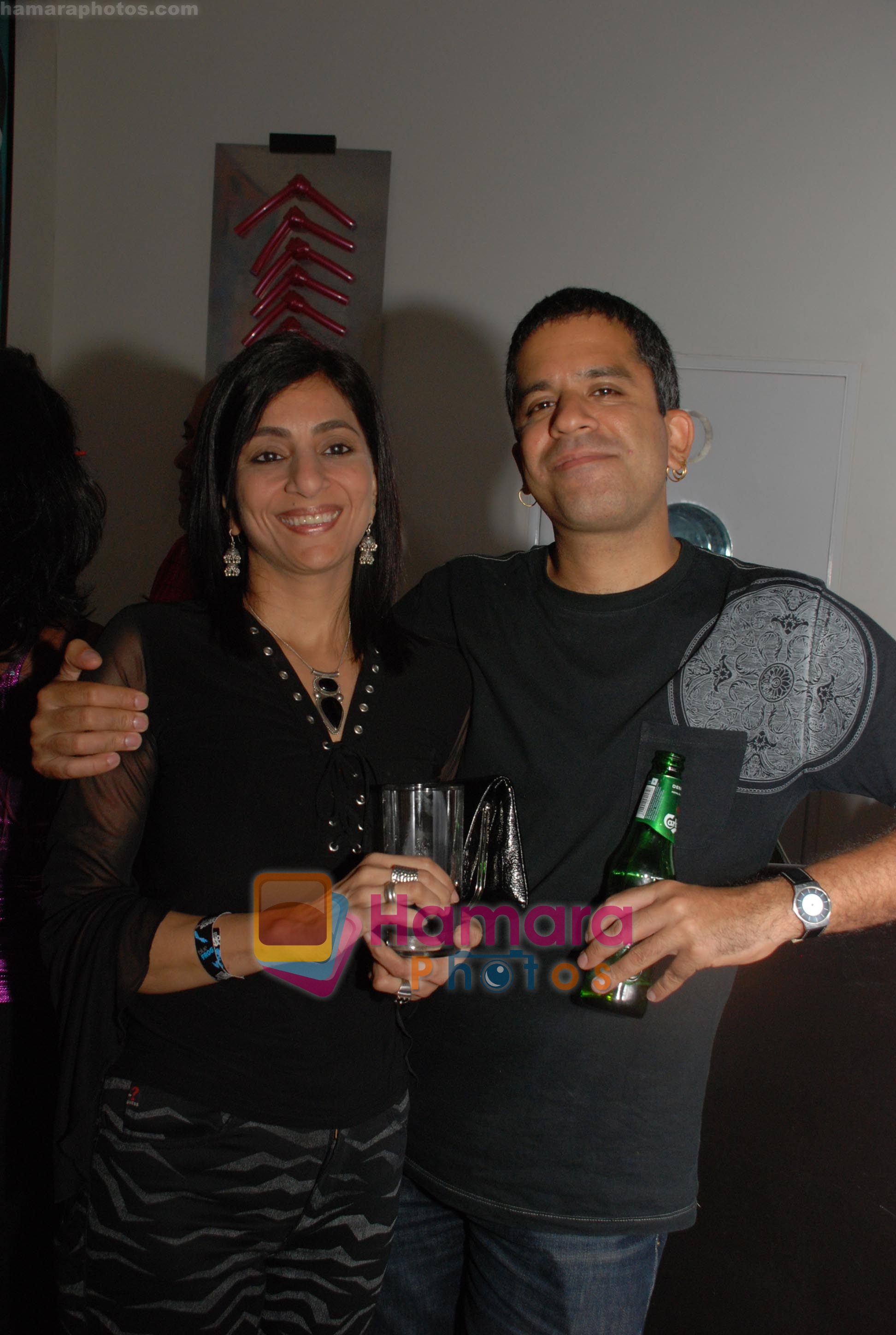 Uday Benegal with friend at the Blue Frog Studio Lounge hosted by Carlsberg Beer in Mumbai on 11th october 2008
