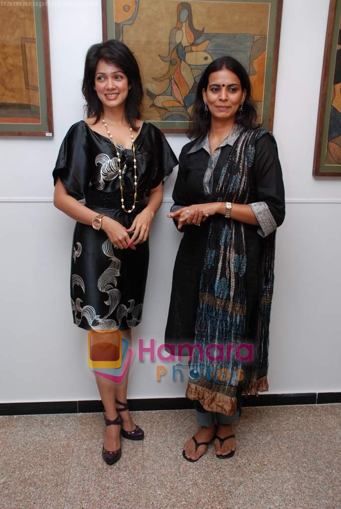Vidya Malvade inaugurates art exhibition by Ruby Jagrut in Art Desh Gallery, Tardeo on 17th October 2008 