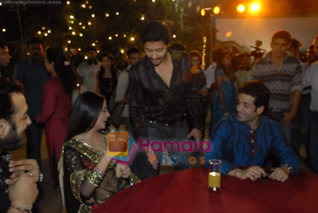 Shreyas Talpade, Celina Jaitley, Tusshar Kapoor at Diwali Celebration in The Club on 27th October 2008 