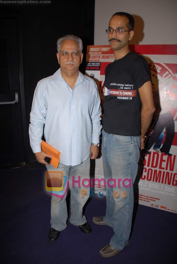 Ramesh Sippy, Rohan Sippy at the Press conference of The President Is Coming in Fame Malad on 18th November 2008 