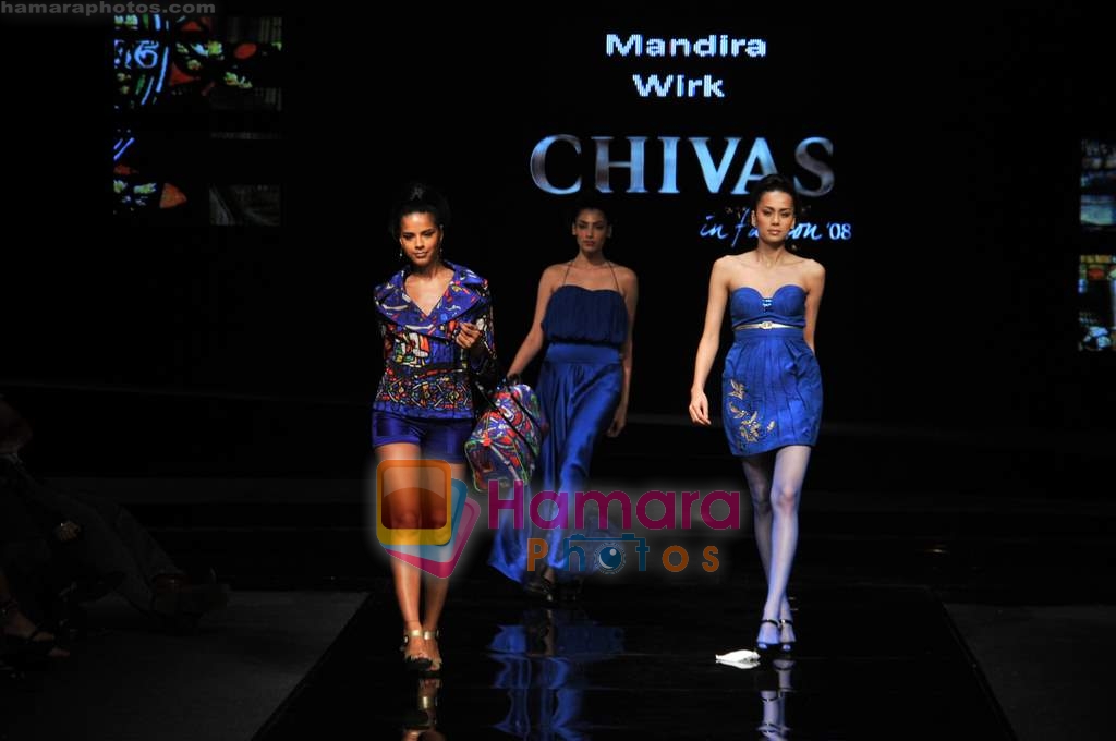 Model wallk the ramp for Mandira Wirk at Chivas Fashion tour in Delhi on 19th November 2008