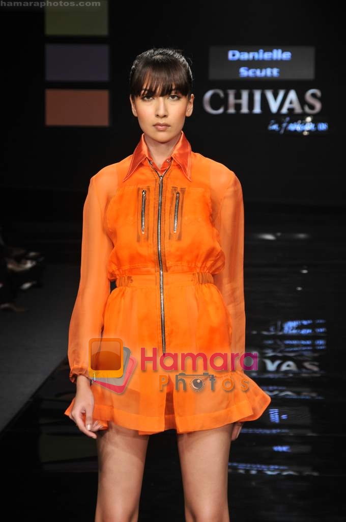 Model wallk the ramp for Danielle Scutt at Chivas Fashion tour in Delhi on 19th November 2008