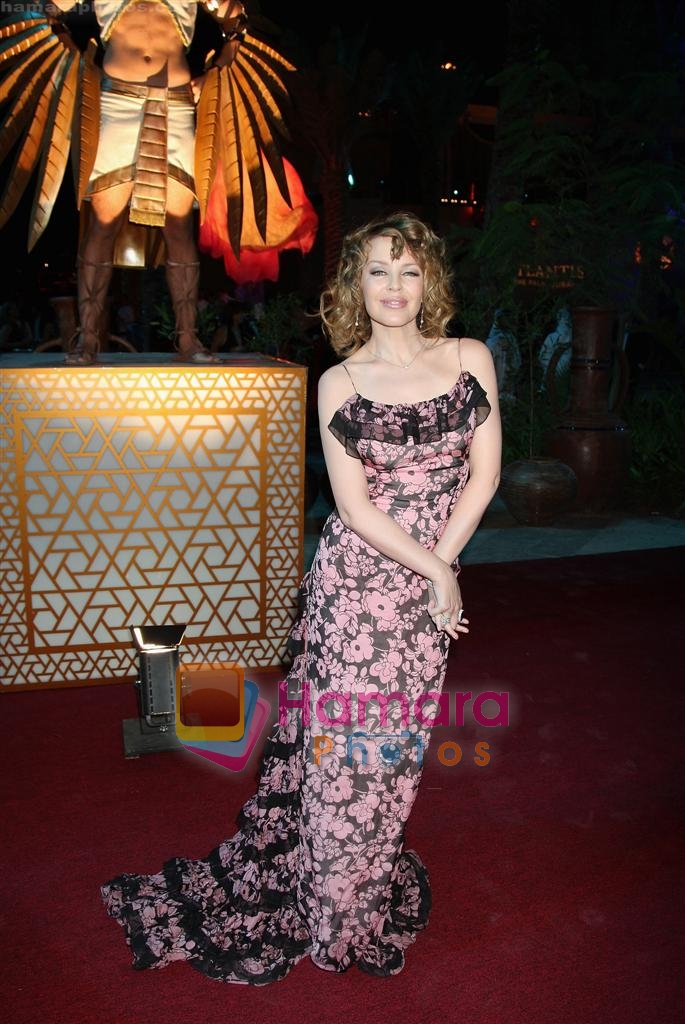 Kylie Minogue at the opening night of the Atlantis Hotel on the Dubai Palm Island on 21st November 2008 
