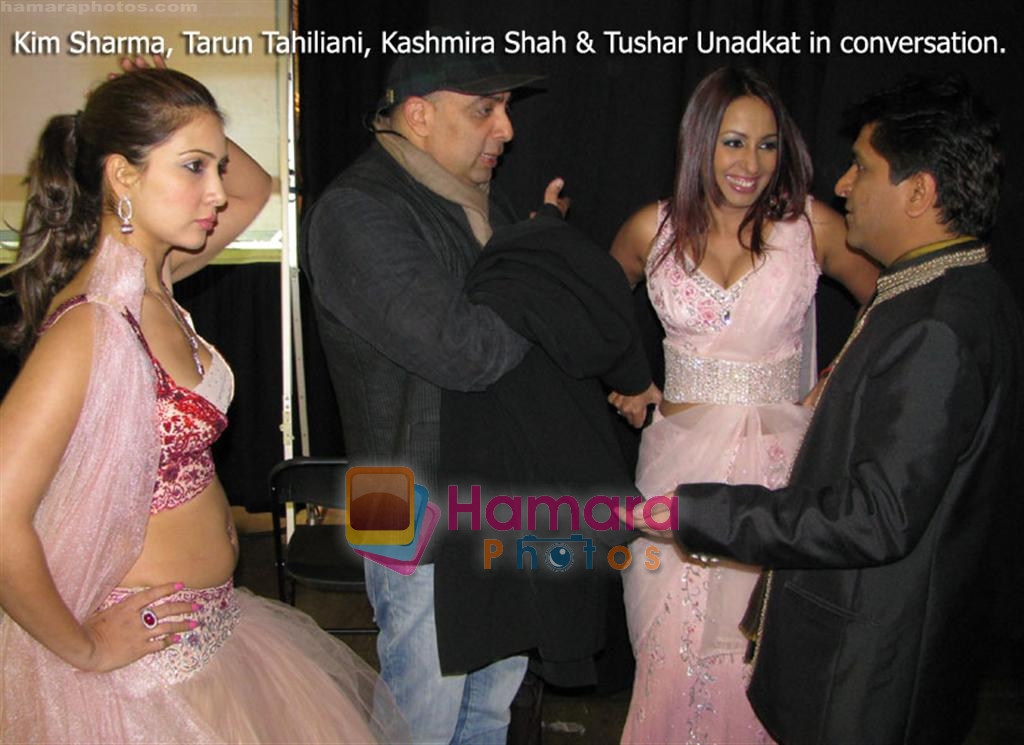 Kim Sharma, Kashmira Shah, Tarun Tahiliani, Tushar Unadkat at the Bollwood Fashion Event of Masala Weedings on 23rd November 2008 