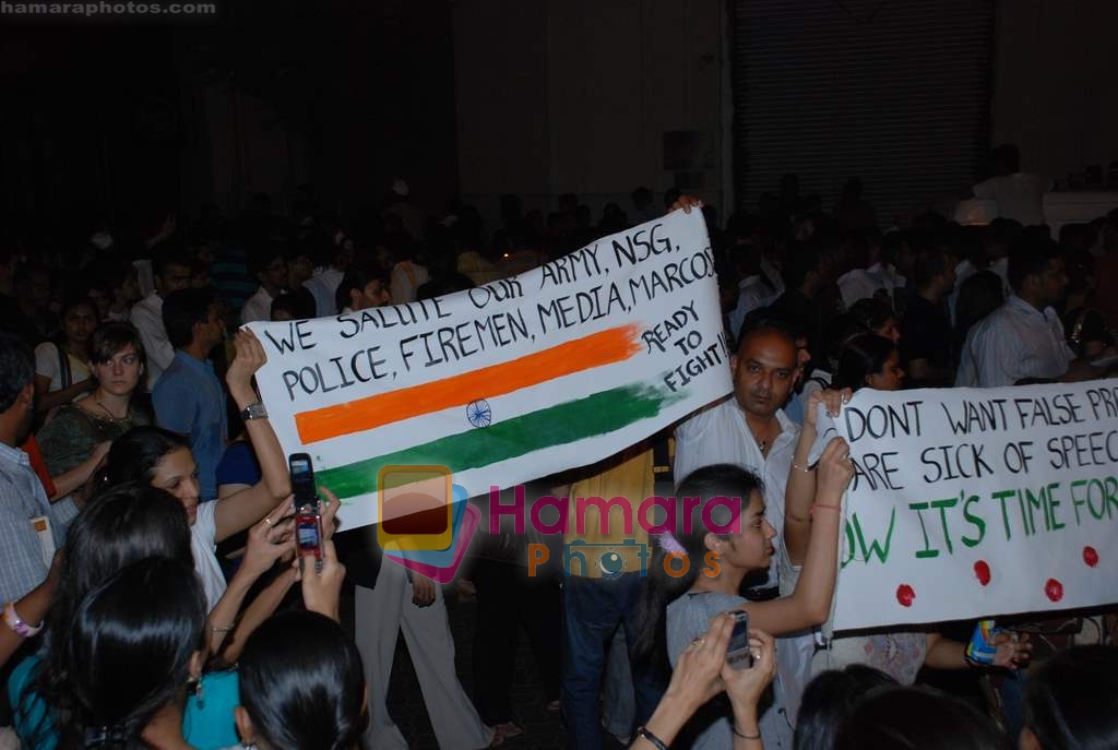 at Peace protest march at Gateway of India on 3rd December 2008