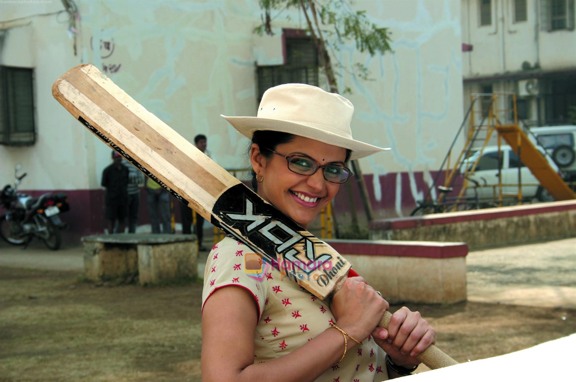 Mandira Bedi in the Still from Movie Meerabai Not Out  