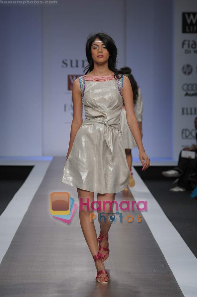 Model walk the ramp for Surily at Wills Fashion Week 