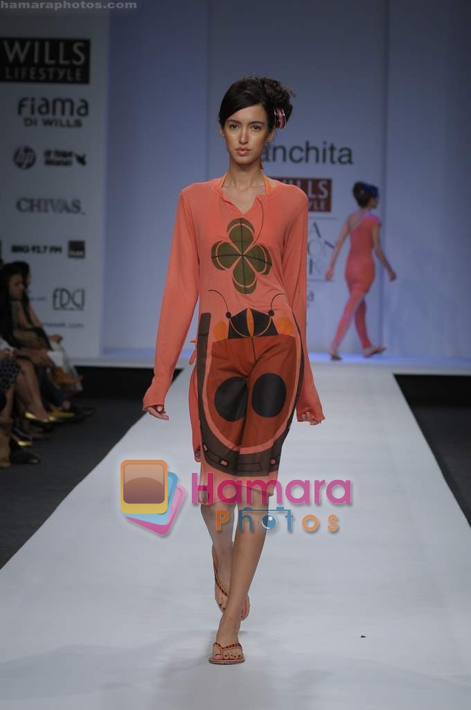 Model walk the ramp for Sanchita at Wills Fashion Week 
