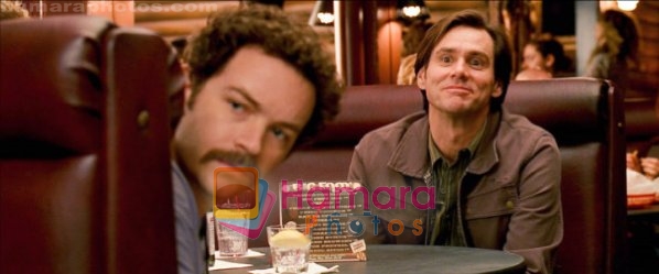 Jim Carrey, Danny Masterson in still from the movie Yes Man