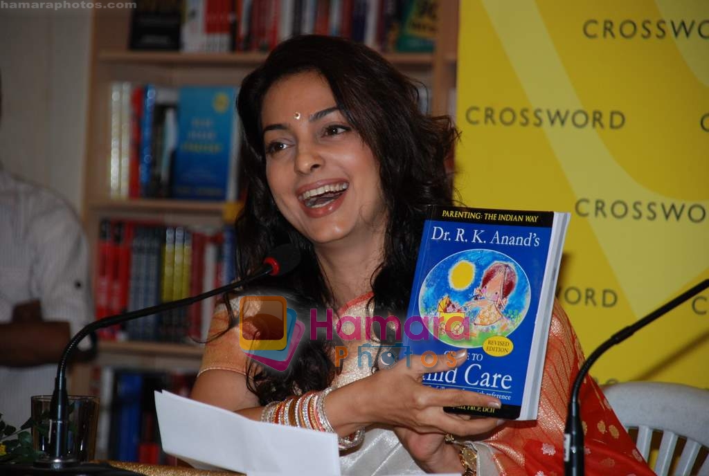 Juhi Chawla launches R K Anand's book Child Care 2 in Cross words book store on 9th December 2008