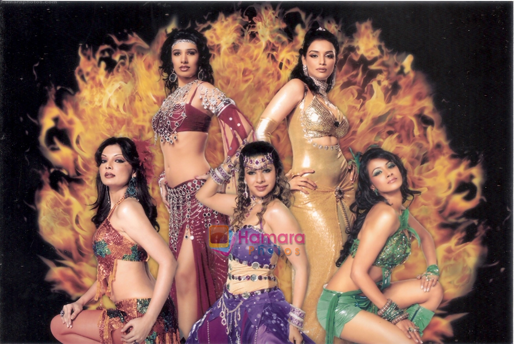 Mink Brar, Shweta Menon , Barkha Bisht, Bruna Abdalah Christofoli & Deepshikha Nagpal at the Dancing Queen Show on Colors 