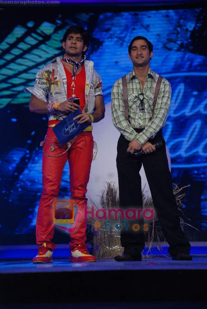 Hussain on the sets of Indian Idol 4 in RK Studios on 13th December 2008 