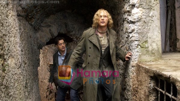 Brendan Fraser, Paul Bettany in still from the movie Inkheart