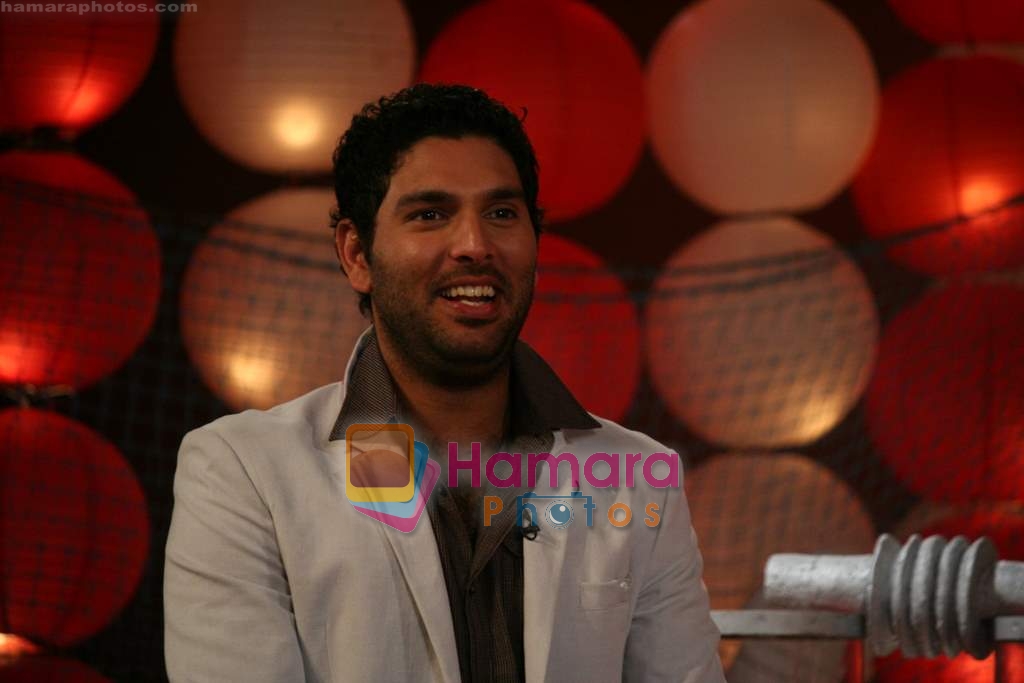 Yuvraj Singh at a promotional event for sony's new comedy circus 'Chinchpokali to China_ in Mohan Studios on 28th December 2008 