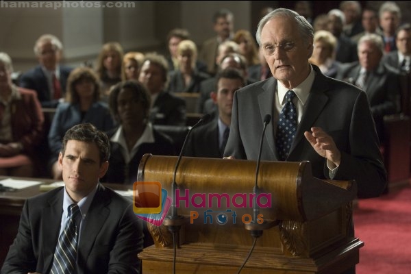 Alan Alda, Matt Dillon in still from the movie Nothing But the Truth