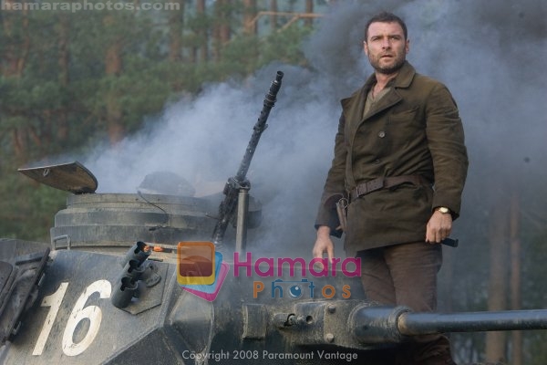 Liev Schreiber in still from the movie Defiance