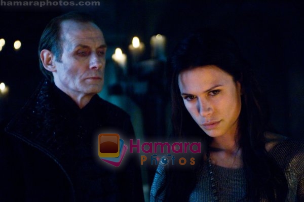 Rhona Mitra, Bill Nighy in still from the movie Underworld - Rise of the Lycans