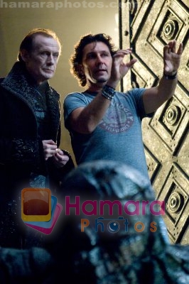 Bill Nighy, Patrick Tatopoulos in still from the movie Underworld - Rise of the Lycans