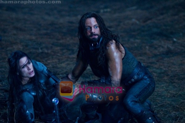 Rhona Mitra, Michael Sheen in still from the movie Underworld - Rise of the Lycans