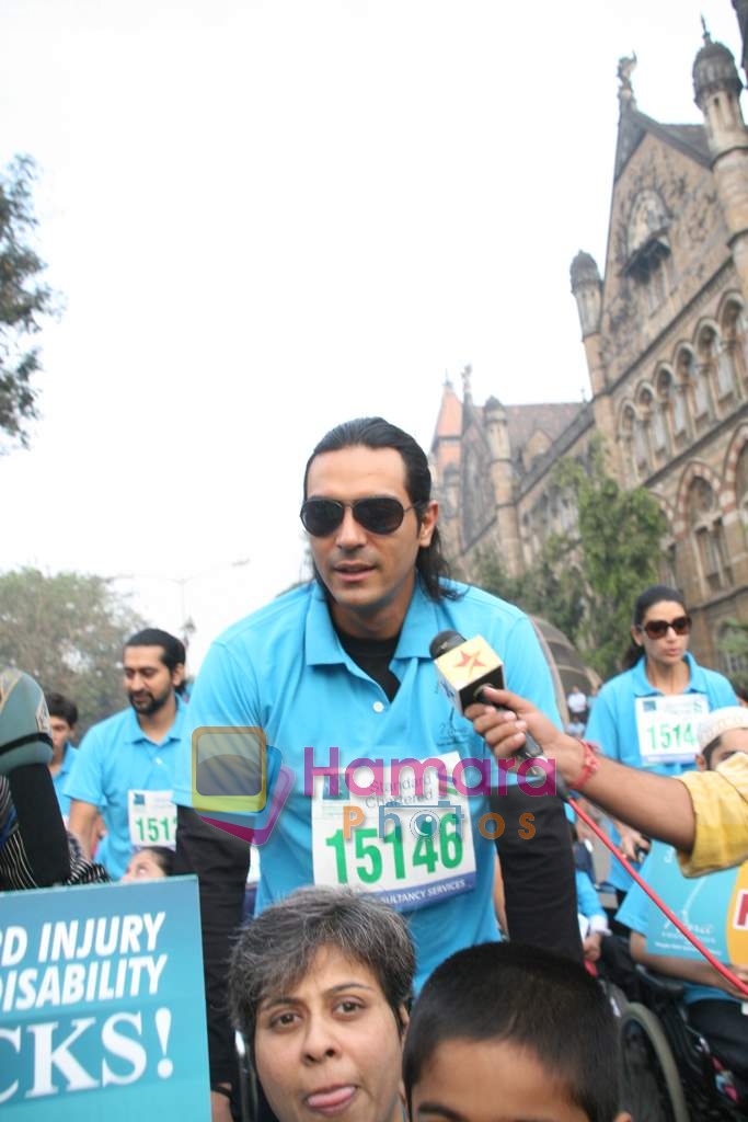 Arjun Rampal at Mumbai Marathon 2009 on 18th Jan 2009 