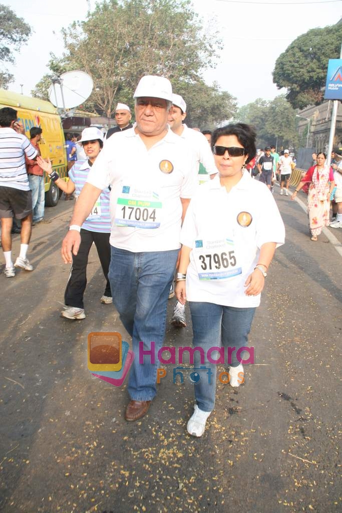Om Puri at Mumbai Marathon 2009 on 18th Jan 2009 