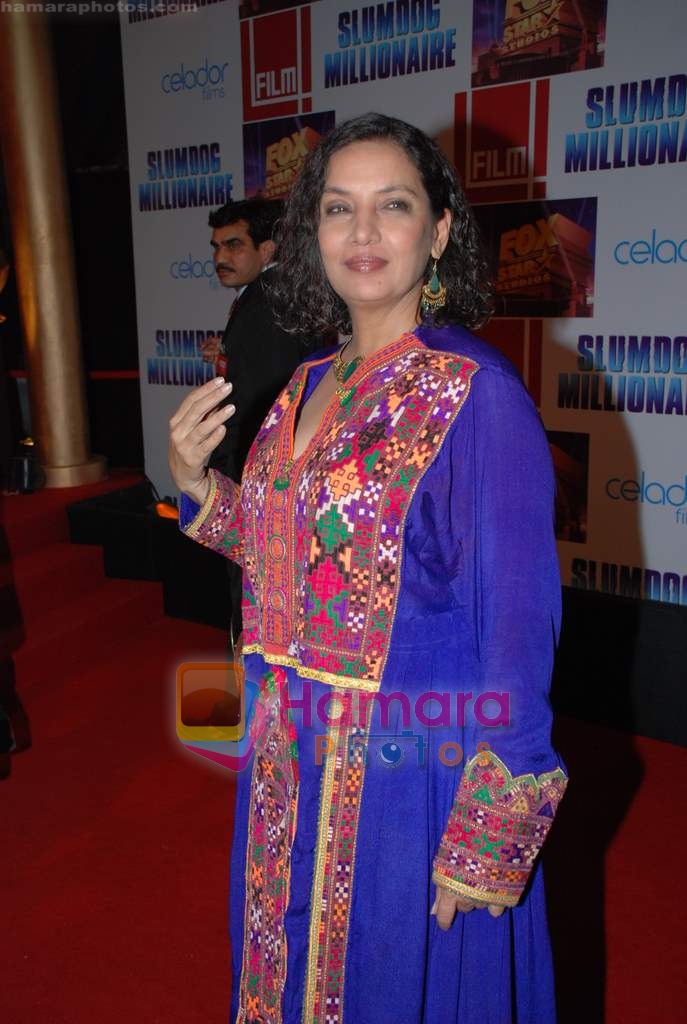 Shabana Azmi at Slumdog Millionaire premiere on 22nd Jan 2009 