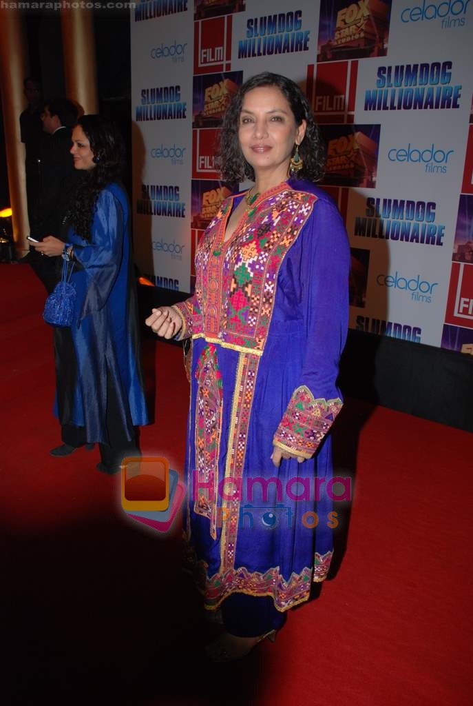 Shabana Azmi at Slumdog Millionaire premiere on 22nd Jan 2009 