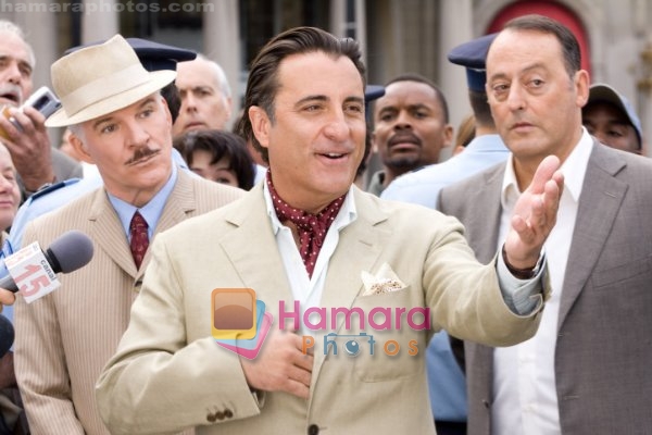 Steve Martin, Andy Garcia, Jean Reno in still from the movie Pink Panther 2
