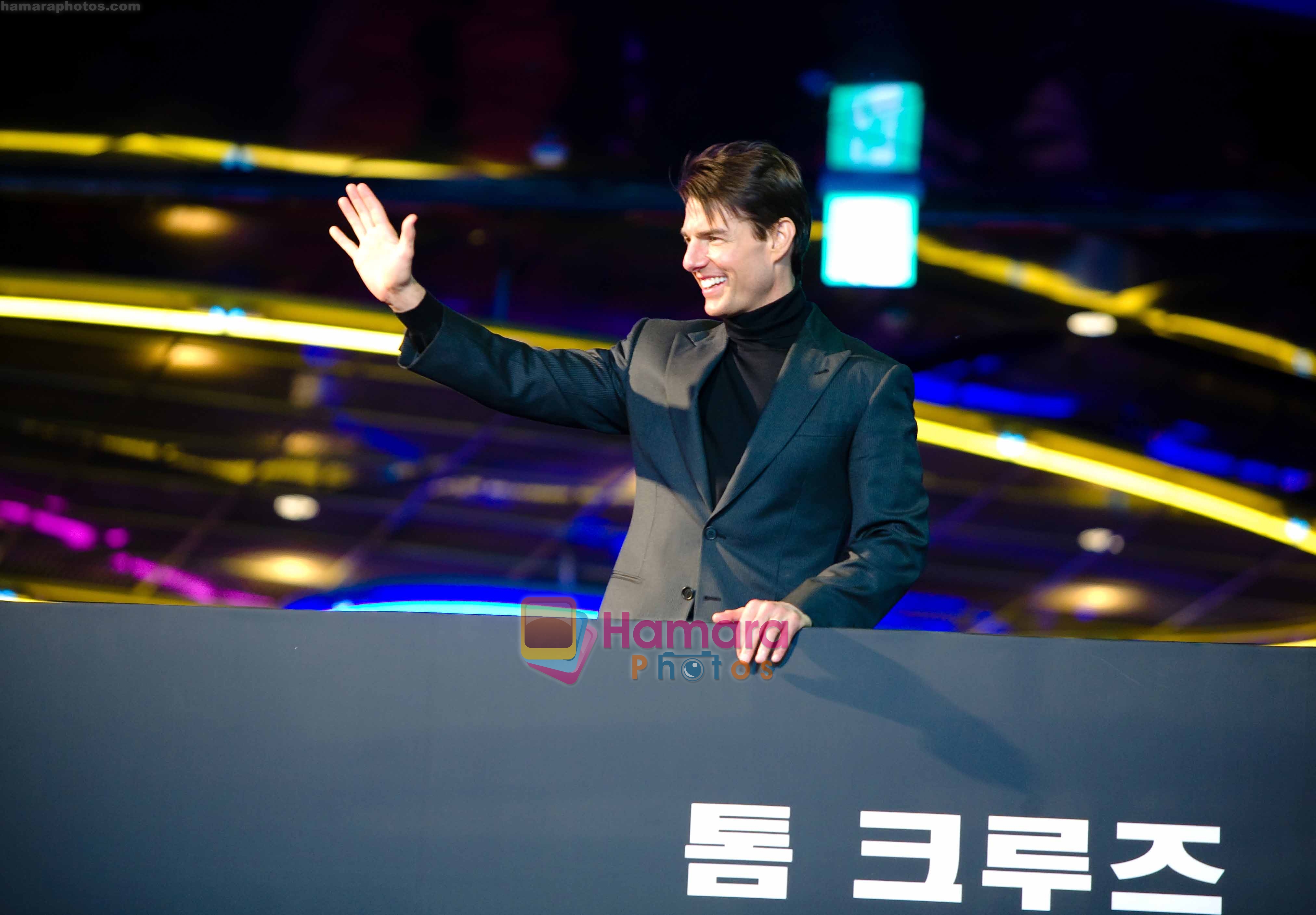 Tom Cruise at a recent promotional event for his forthcoming film Valkyrie in Korea 