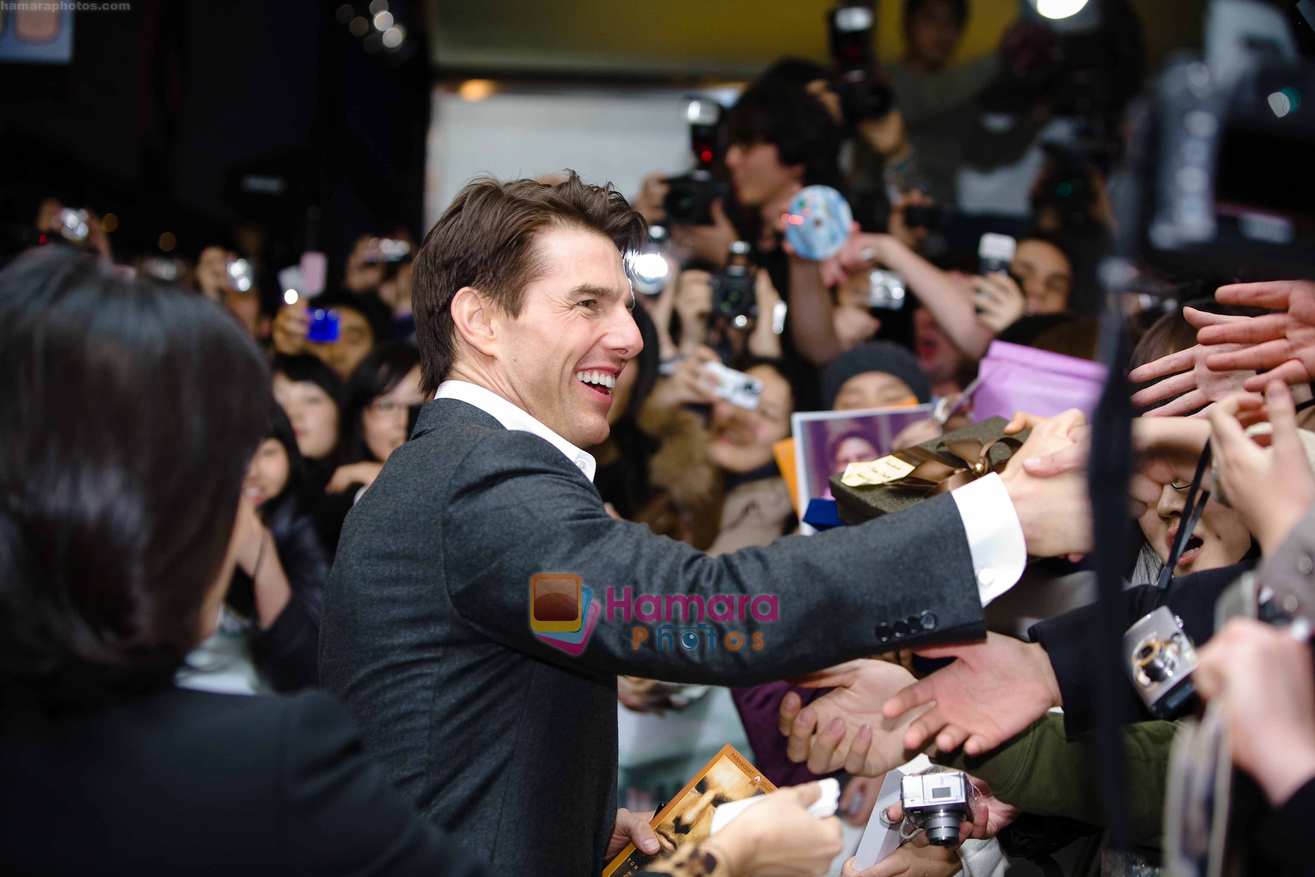 Tom Cruise at a recent promotional event for his forthcoming film Valkyrie in Korea 