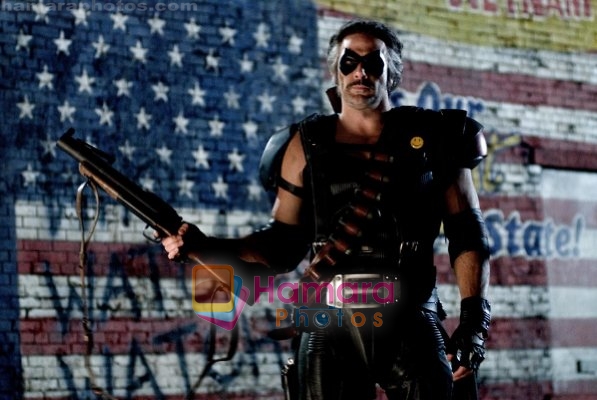 Jeffrey Dean Morgan in still from the movie Watchmen 