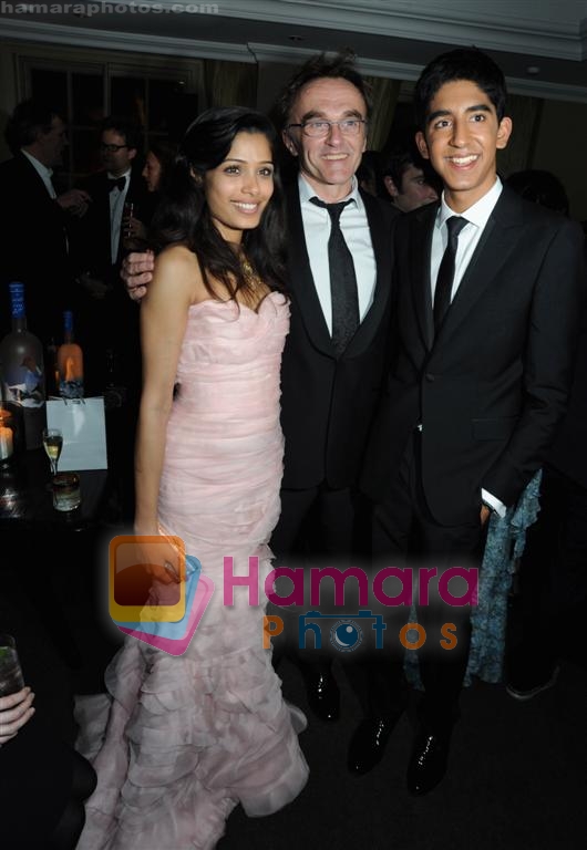 Danny Boyle, Dev Patel, Freida Pinto at BAFTA After party in Soho House and Grey Goose on 9th Feb 2009 